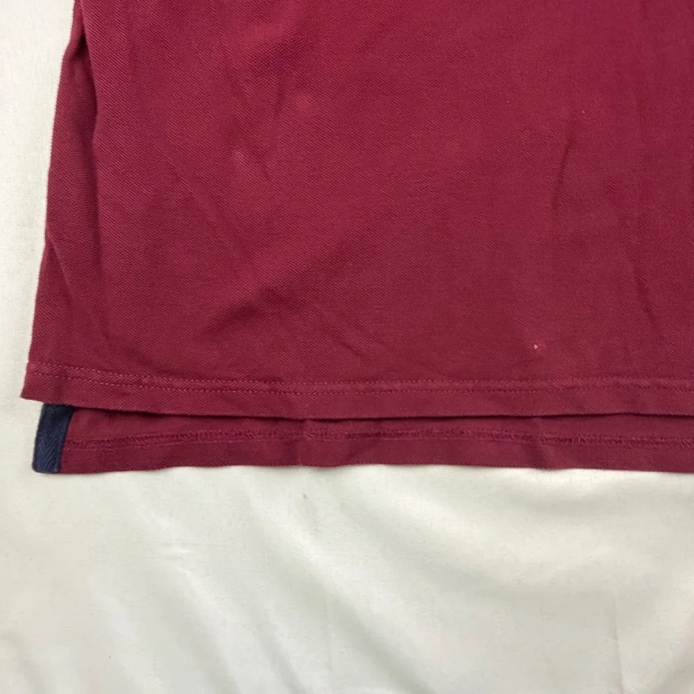 Polo Ralph Lauren Polo Shirt Mens L Burgundy Big Pony Custom Fit Short Sleeve